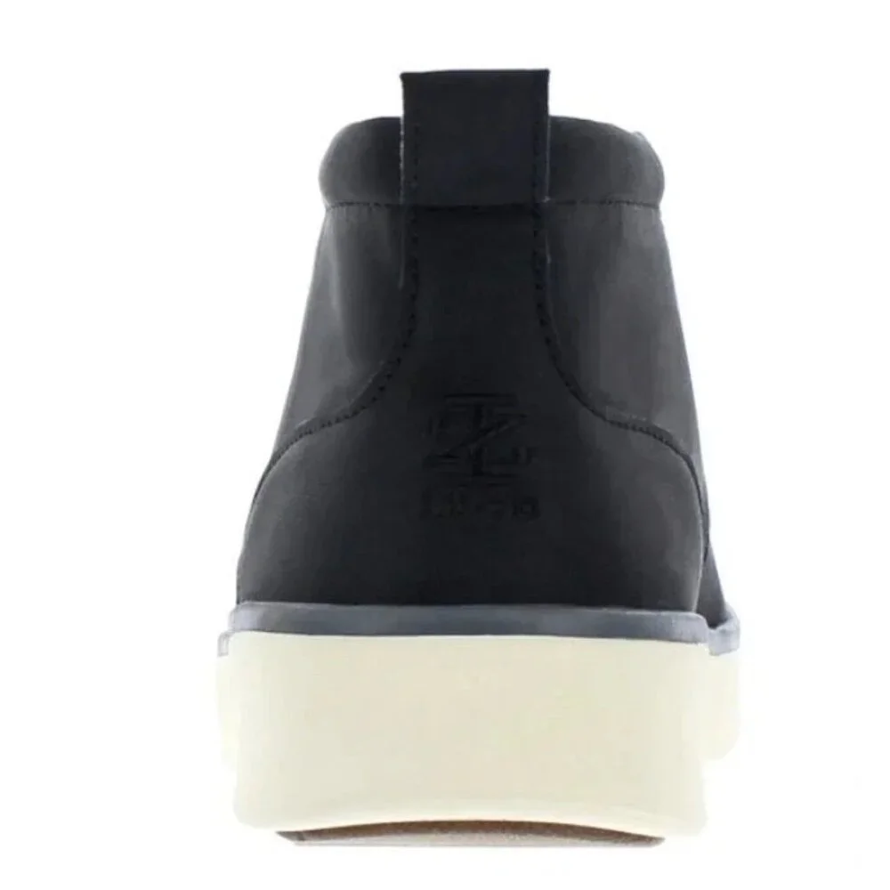 Izod 11 Palmer Men's Chukka Boots Black Leather Round Toe Lace-up Shoes Sneaker